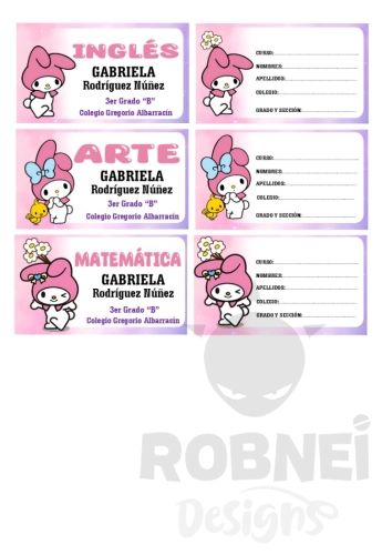 My Melody Etiqueta